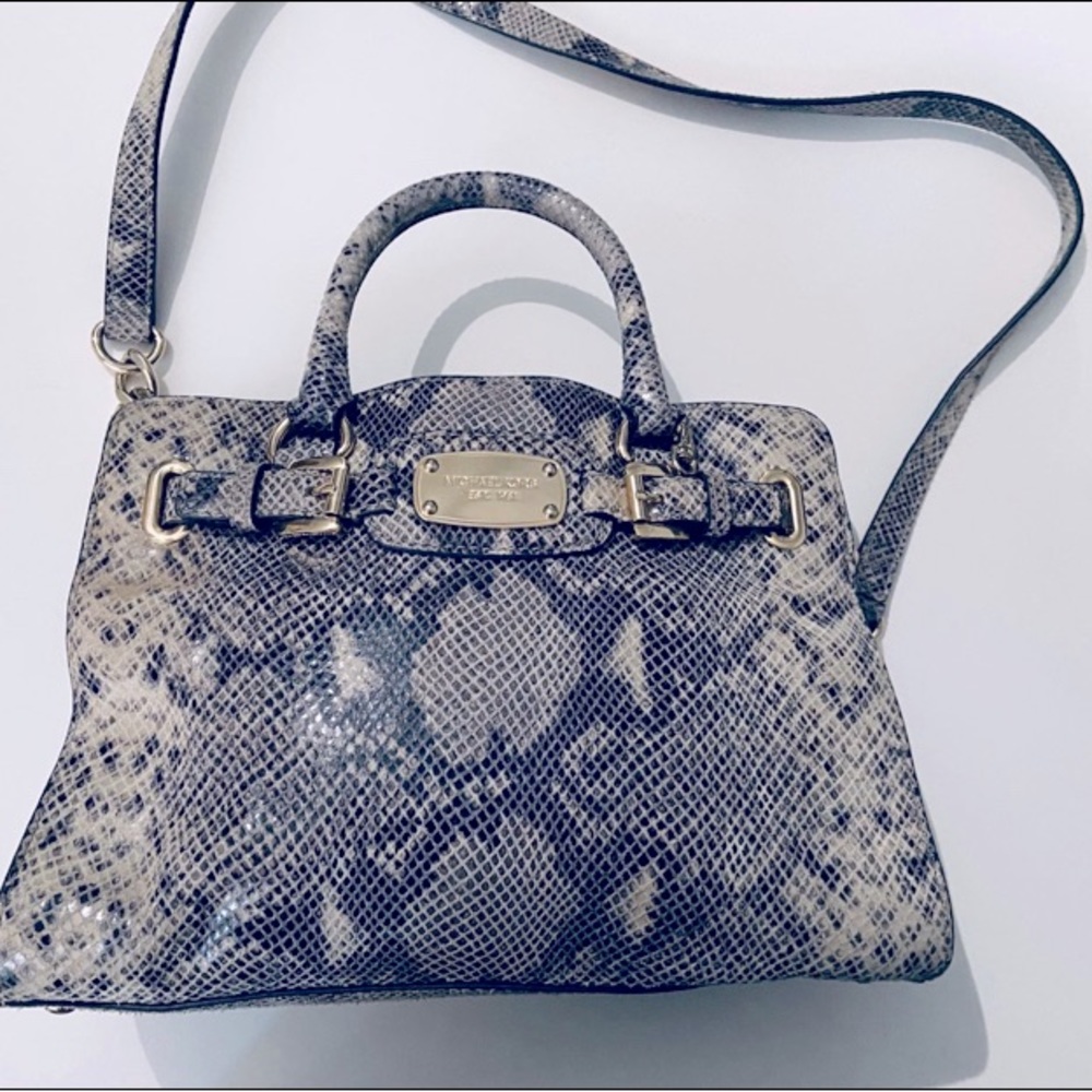 Michael Michael Kors Bags | Euc. Michael Kors Hamilton Snakeskin Print